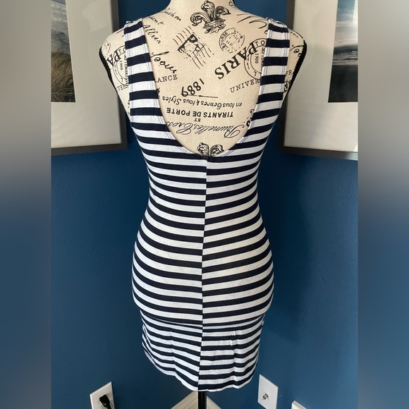 Charlotte Russe navy and white striped dress - Picture 2 of 3